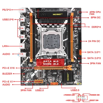 Mașinist placi de baza X79 Set Cu Intel Xeon E5 2650 V2 CPU DDR3 16GB (4buc*4GB) ECC Memorie RAM Combo LGA 2011 processor Kit