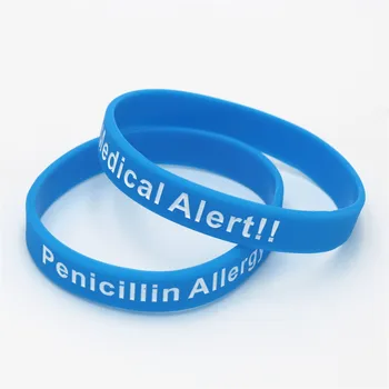 1 BUC Fierbinte de Vânzare Brățări de Alertă Medicală Alergia la Penicilină Silicon Bratara Banderola Asistenta Brățări Adult 3 Culori Cadou SH093