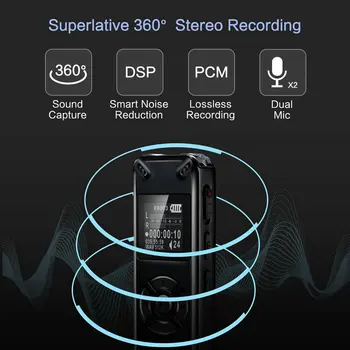 Profesional Smart Recorder de Voce Digital Portabil Ascunse Sunet HD Audio Înregistrare de Telefon Dictafon MP3 Recorder