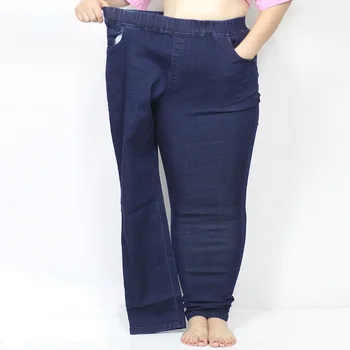 Plus Plus Size Jeans pentru Femei Stretch Talie Mare Pantaloni din Denim Buzunare Pantaloni De Mujer 6XL 7XL 8XL 9XL Blugi Pantaloni T3957