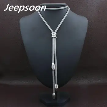 FIERBINTE en-Gros 800mm Lung din Oțel Inoxidabil Moda Bijuterii Argint Culoare Romantic Lanț Colier Pentru Femei NEIACRBH