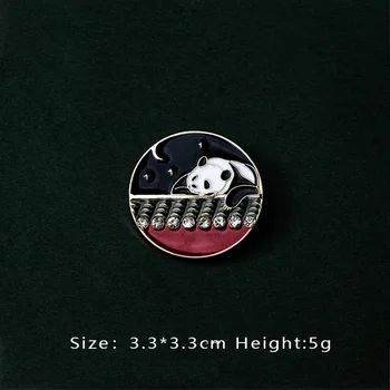 Medalia De Două Femei Insigna Metalică Brosa Mici Bijuterii Panda Sac Decorare Sac De Școală Pin Broșe Accesorii