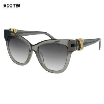 Eoome Supradimensionat ochelari de Soare ochi de pisica de sex Feminin 2020 Noua Moda Doamnă purta Cu Stons Designer de Sticlă Soare okulary lunetele Casefree