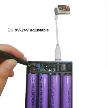 USB DC 8V-24V Ieșire 4x 18650 Baterii DIY Power Bank Cutie Încărcător Rapid pentru telefoane mobile WiFi Router Lumină LED-uri CCTV aparat de Fotografiat