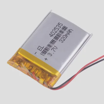 Baterie reîncărcabilă li-ion polymer 3.7 v 320mah 402535 pentru MP3 player, mp4 difuzor auto dvr recorder difuzor bluetooth