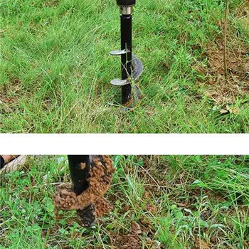 1buc Pământ Auger Hole Digger Instrument de Gradina Mașina de plantat Burghiu Gard Sonda Post Post Hole Digger Grădină Auger Curte Instrument