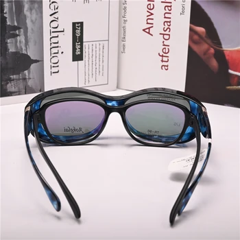Vazrobe Clip ochelari de Soare pentru Femei Ochelari Polarizati Ochelari se Potrivesc Peste Miopie Driver Costum pentru Rame Ochelari de vedere Anti Orbire Violet
