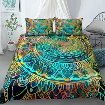 Vinde fierbinte Mandala Set de lenjerie de Pat Boem Carpetă Acopere Cu față de Pernă Pentru Adulti, Lenjerii de pat, Seturi de Pat 2/3pcs
