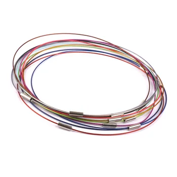 12pcs Mixte Oțel Memorie Cablul de Sârmă Cravată Colier Constatările DIY 46cm