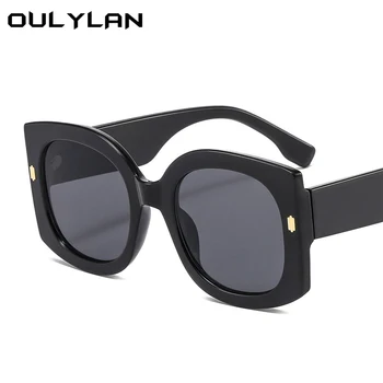 Oulylan Noi, Supradimensionate, ochelari de Soare Rotund Bărbați Femei in aer Liber Negru Verde Ochelari de Soare Vintage Oval Ochelari de protectie UV400 Colorate