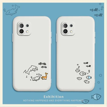 Ocean Delfinii Telefon Caz Pentru Xiaomi Mi 11 10T 10T Pro 10 S lite Ultra 9T 9 8 Nota 10 Pro Poco F3 F2pro X2 Capac de Silicon