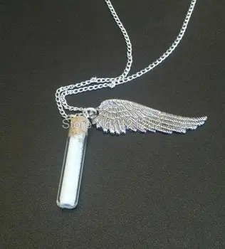12pcs Înger Harul Supranatural de protecție sare sticlă Colier