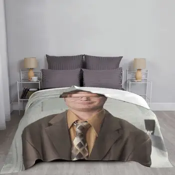 Dwight Schrute Rainn Wilson Pătură de Lână Birou Super Cald Arunca Pătură pentru Pat Cuvertura de pat
