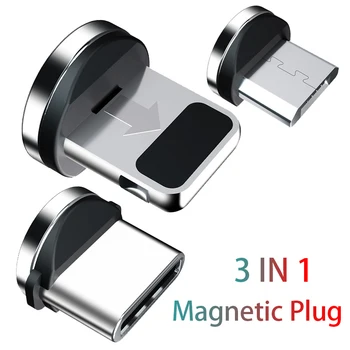 Magnetic Flux Luminos de Încărcare de Iluminat Cablu de Telefon Mobil Incarcator Cablu de Sârmă Pentru Samaung LED-uri Micro USB de Tip C Pentru Iphone 11 12