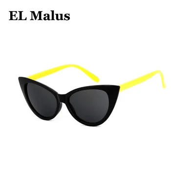 [EL Malus]Ochi de Pisica epocă de Brand Designer de ochelari de Soare pentru Femei Ochelari de Soare Femei Negru Mat Ochelari de Conducere în aer liber Oculos SG017