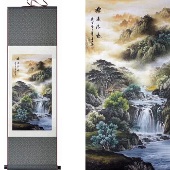 Munte și Râu pictura Chineză scroll pictura peisaj pictura arta shan shui pictura