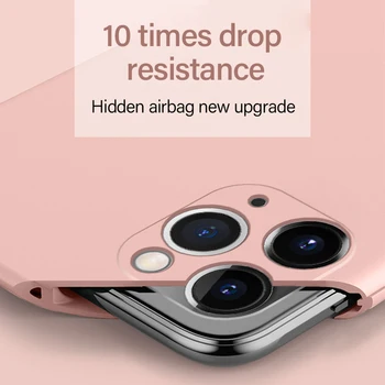 Ultra-subțire de Lichid de Silicon All-inclusive Camera Telefon Caz Pentru iPhone 11 Pro Max SE XS XR X 8 7 6 Plus Drăguț Oval husă Moale