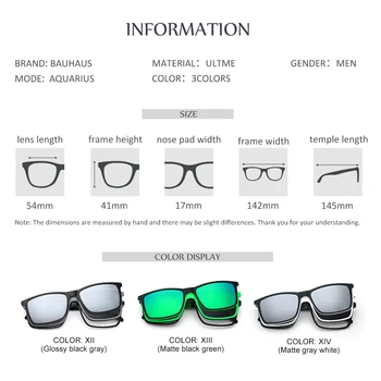 VARSATOR Magnet ochelari de Soare Clip Polaroid Oglindă Magnetică ochelari de Soare Clip pe Bărbați Ochelari Polarizati Personalizate baza de Prescriptie medicala Miopie