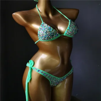 2021 venus, vacanta, diamant bikini set bandaj de vara costume de baie sexy pentru femei costum de baie stras beachwear bling pietre biki