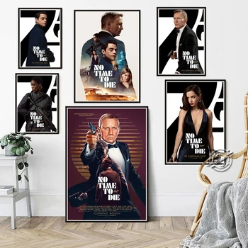 007 James Bond, Nici Timp Pentru a muri Film Poster Tablouri Canvas, Printuri de Arta de Perete Imaginile Pentru Camera de zi Decor Acasă