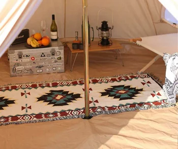 Tribal Pături Indian În Aer Liber, Covoare Camping Pătură De Picnic Boho Decorative Pat Pături În Carouri Canapea Rogojini De Călătorie Covor Ciucuri Lenjerie De Pat
