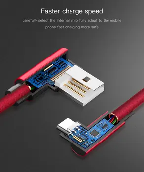 90 Gradul de Încărcare Rapidă Cablu de Tip C C Cablu Micro USB Pentru Samsung, Huawei, Xiaomi 1M 2M 3M C USB Încărcător de Telefon Mobil, Cablul de Sârmă