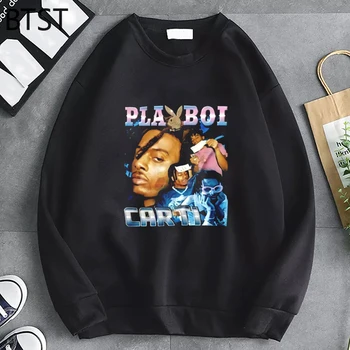 New sosire Playboi Carti de imprimare femeie tricou vintage anii ' 90 rap hip hop de Moda Casual, cu maneca lunga Top Hipster pulover Haine