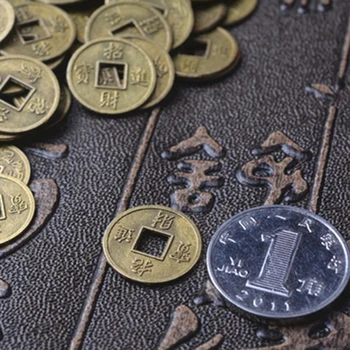 100buc Chineză Feng Shui Norocos Ching/Monede Antice Set de Învățământ Zece Împărați Antic Avere Bani Monedă Constatările de Bijuterii DIY