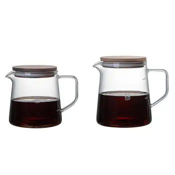 Ibric de cafea 300/500 Ceainic de Sticlă Rezistente la Căldură Ceai Infuser Oala de Lapte cu Flori Set de Ceai Puer Ceainic de Sticlă Oală de Ceai de uz Casnic Teaware 0