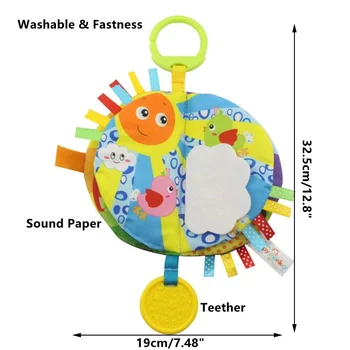 Copii de colorat de Învățământ Devreme Pânză de Carte Jucărie Freamăt de Colorat de Învățare Jucării Pat de Copil Agățat Jucării pentru 0-24 Luni Copilul