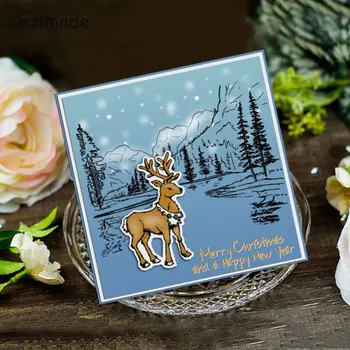 Chzimade Crăciun Fericit Silicon Clar Timbre Transparent Sigiliu DIY Scrapbooking Album Foto Decorative Timbre