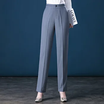Femei Costum Formal Pantaloni Stretch Confortabil Elastic Talie Pantaloni Drepte cu Buzunar Pantaloni Plus Dimensiune Pantaloni Y2k