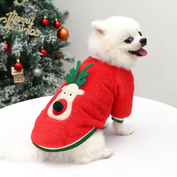 Crăciun Câine De Companie Haine Cald Moale Animale De Companie Cățeluș Îmbrăcăminte, Mic Câini De Talie Medie Pijama Fleece Câini De Talie Mare Sacou Haina Chihuahua