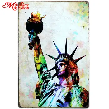 [ Mike86 ] statuia libertății Placa de Metal Cadou PUB arta de Perete Pictura Bar Craft Decor AA-186 Mix scopul de 20*30 CM