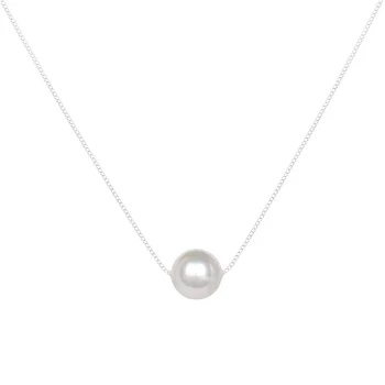 Argint 925 Colier De Perle Femei De Lux Clavicula Lanț Cravată Mici Proaspete Nunta Bijuterii Accesorii Craciun Fericit