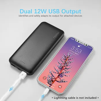 2021 10000mAh dual USB încărcător portabil, rapid de încărcare de putere banca, cu intrare USB C, încărcător de rezervă potrivit pentru iPhone X, etc...
