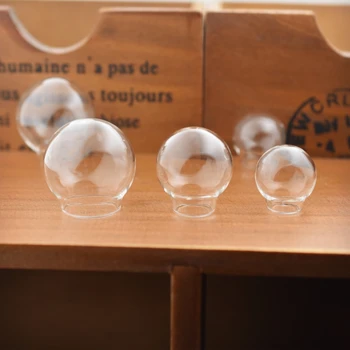 10pieces gol glob de sticlă mingea pandantiv de sticlă flacon cu capac cupola pandantiv lucrat manual dimensiuni diferite pentru a selecta