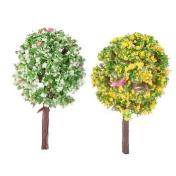 10buc/lot 2.3*3.6 cm Micro Mini Artificiale Roz Copac Grădină Acasă Decorare Casa Salcie in Miniatura
