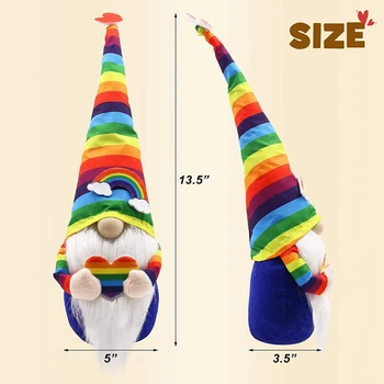 Noi LGBT Gay Pride Curcubeu Gnome fără Chip de Pluș Gay Papusa Scandinave Třmte Nisse Mândrie Nordic Decor Acasă Gay Pride Utilitatea