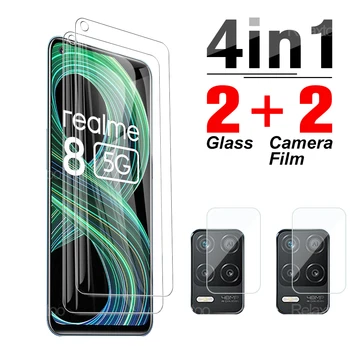4IN1 Pahar Ecran Protector de Film aparat de Fotografiat Pentru OPPO Realme 8 5G 4G 8Pro Pro V13 Narzo30 Realme8 de Protecție Lentilă, Pe De 6.5