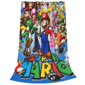 Super Mario Pătură de Lână de Iarnă Joc Multi-funcție de Super-Moale Arunca Pături pentru Pat, Canapea Quilt