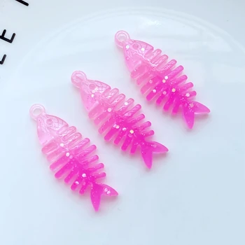 10buc Noul Mini Colorate Fishbone Pandantiv Plat din Spate Rășină Cabochons Scrapbooking Bijuterii DIY Meșteșug Decor Dotari L99