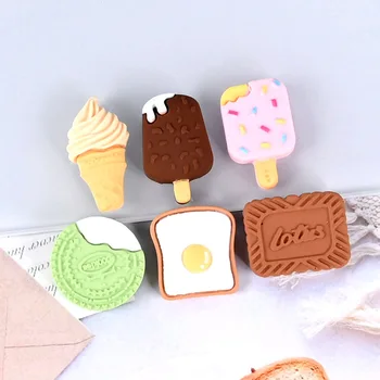 12pcs/Lot Moda Drăguț Rășină Ice Cream Cookie-uri Pandantiv Farmec Pentru Femei Fată de Desene animate Găsi Bijuterii DIY Cercel Accesorii
