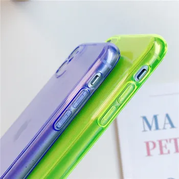 Fluorescente de Culoare rezistent la Șocuri Telefon Caz Pentru Xiaomi Redmi 9 Pro 9 nota 8 7 k20 K30 mi CC9 Pro 10 Neon Caz Moale TPU Capac transparent