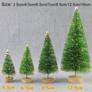 1 BUC Mini Pom de Crăciun Copac de Pin Artificiale Sisal Peisaj Zăpadă Pom de Crăciun DIY Decoratiuni de Craciun Pentru Casa de Masă de Anul Nou