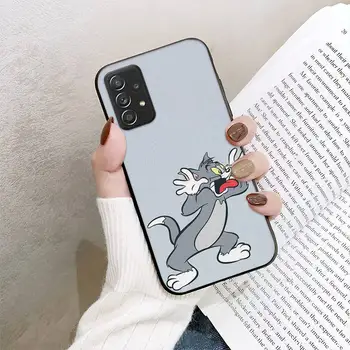 RUICHI Cartoom-Pisica-Tom-Mouse-ul-JERRYS Caz de Telefon Pentru Samsung Galaxy S10 S20 S21 Nota 10 20Plus Ultra Shell 0