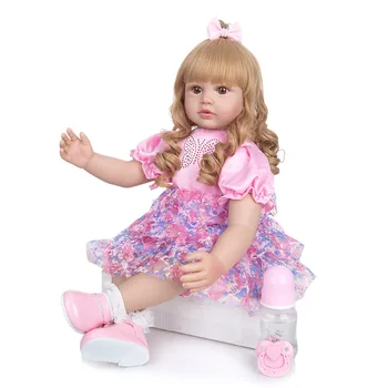 Fantezie 24Inch Renăscut Păpușă de Cârpă Corp Minunat Printesa Copilul de Păpușă Jucărie Pentru Fata de Zi pentru Copii Copii Cadou Ziua de nastere Prezent