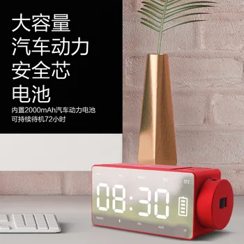 Tabelul Electronice Smart serviciu de Trezire de Alarmă Radio cu Ceas Led Digital Ceas cu Alarmă Oglindă Încărcător Wireless Despertador Decor Acasă BJ50NZ