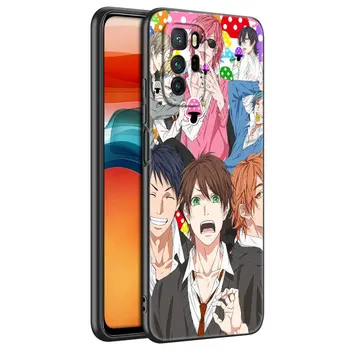 Anime Yarichin Curva Club Silicon Telefon Caz Pentru Xiaomi Redmi Note 10 9 Pro Max 10 9 8 8A 7 Pro 9 9C 9A 9T 10T Capac negru
