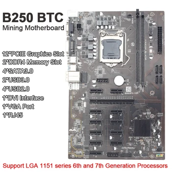 B250 Miniere Placa de baza PCIe X1 PCI-E X16 mining rig BTC ETH Pentru asus LGA1151 USB3.0 SATA3 PROCESOR Intel, placa Grafică Minieră Miner 0